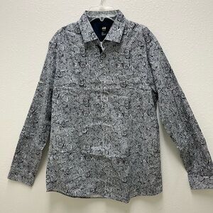 H&M Monochrome Patterned Shirt Jacket